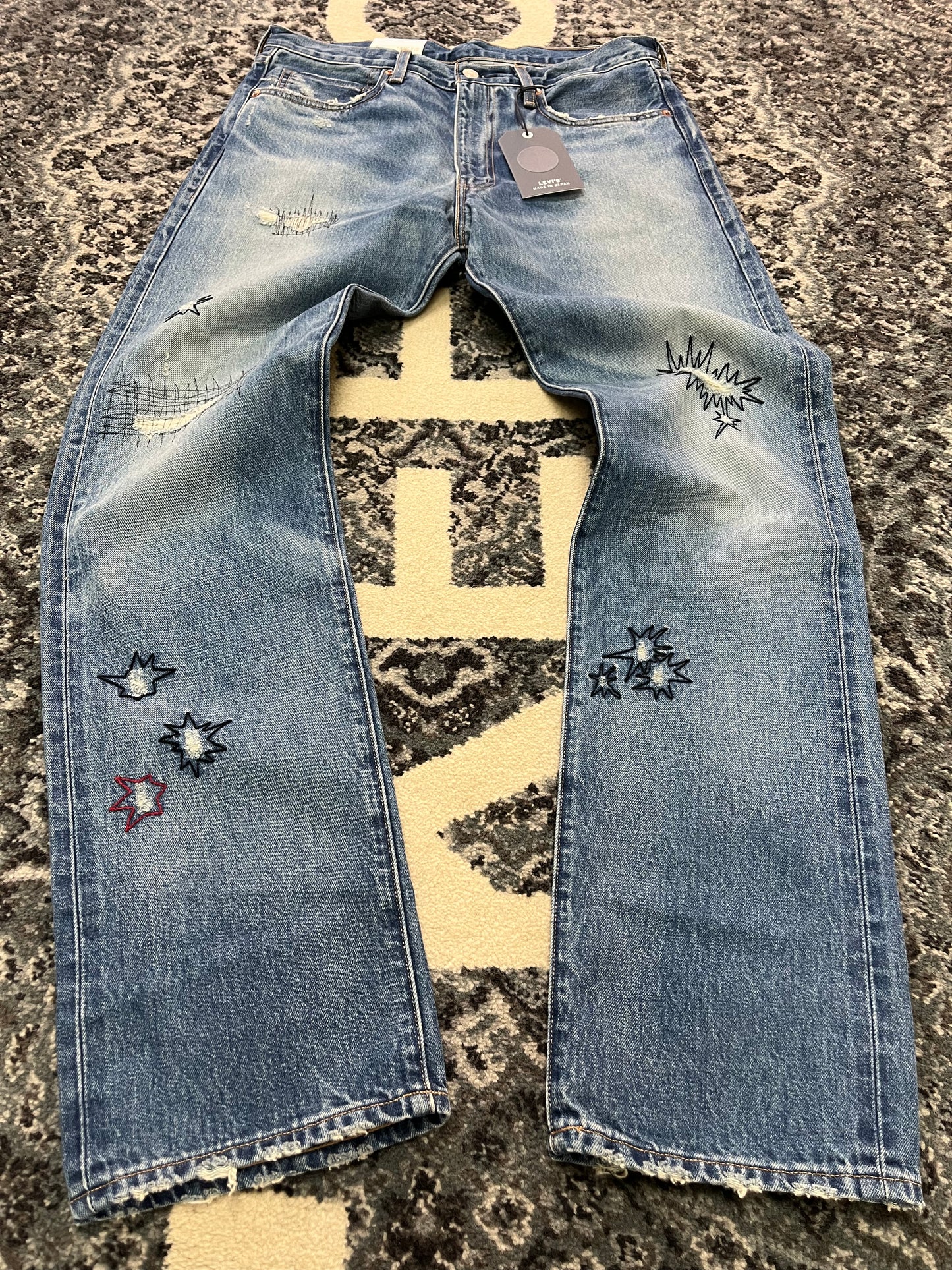 Levi 501 Selvedge Denim Jeans Made In Japan 33w 34L