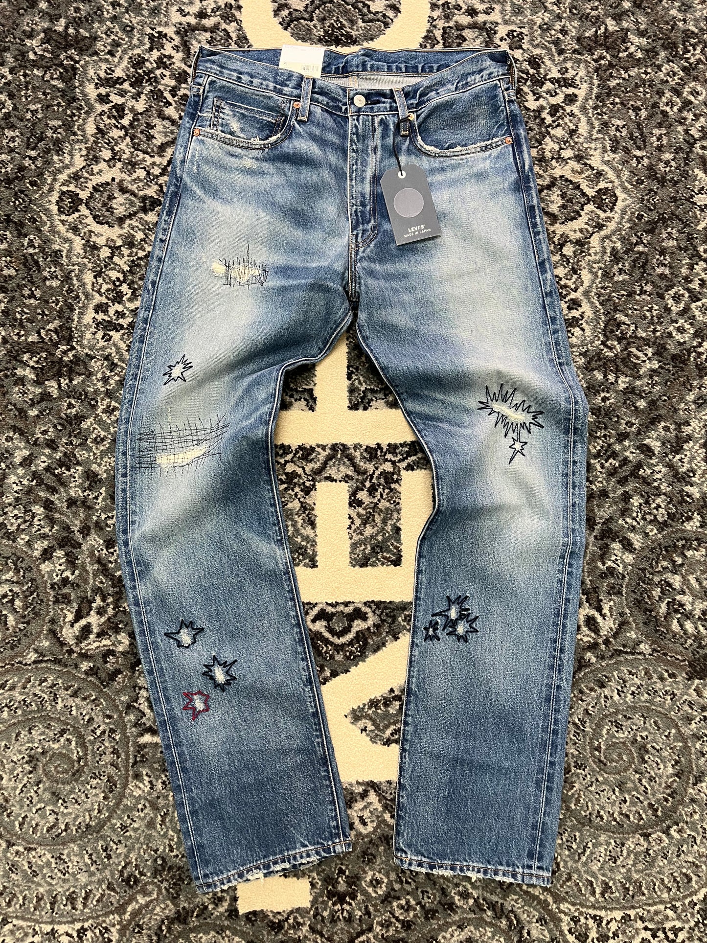 Levi 501 Selvedge Denim Jeans Made In Japan 33w 34L