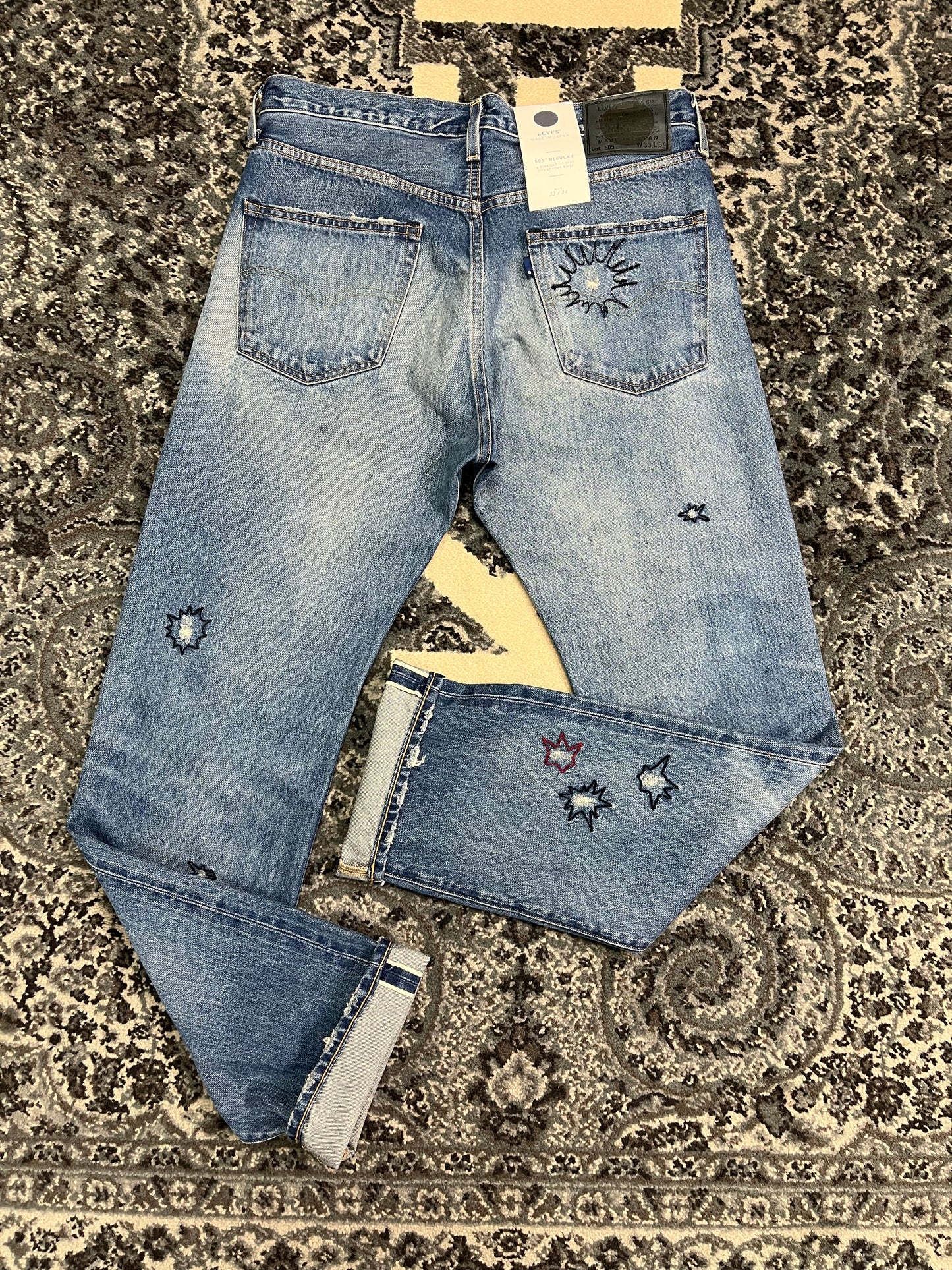 Levi 501 Selvedge Denim Jeans Made In Japan 33w 34L