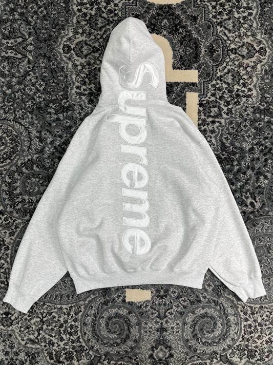 Supreme Gray Satin Hoodie