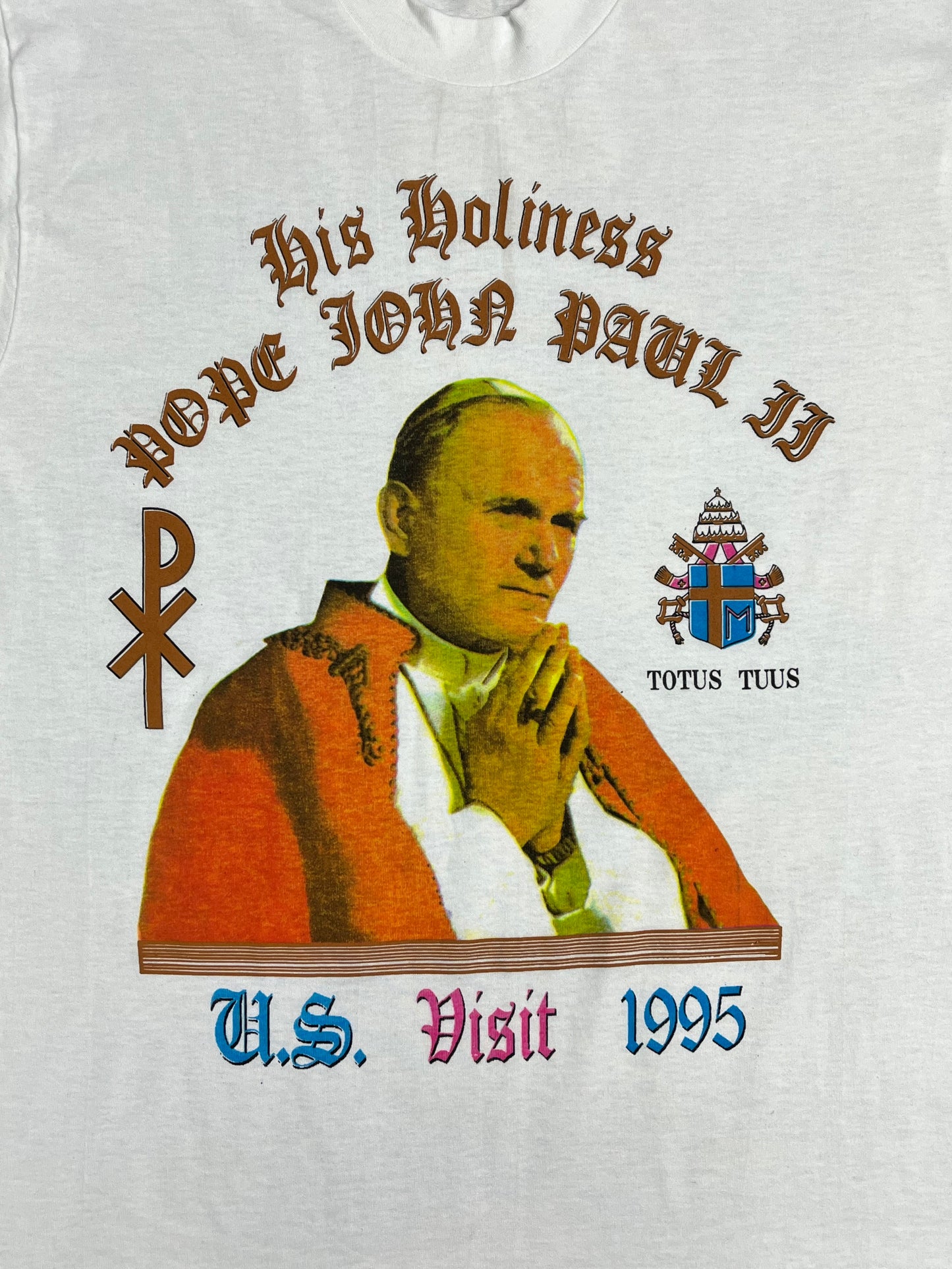 Vintage 1995 The Pope Visite NYC Tee