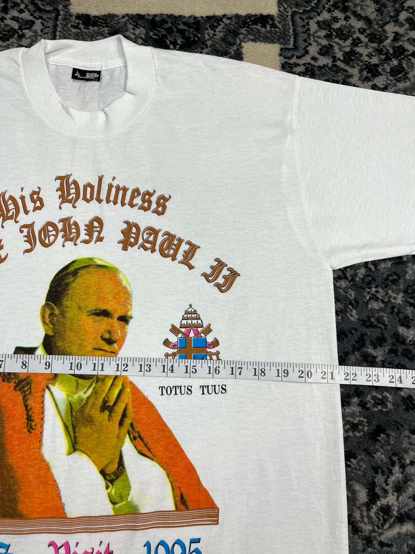 Vintage 1995 The Pope Visite NYC Tee