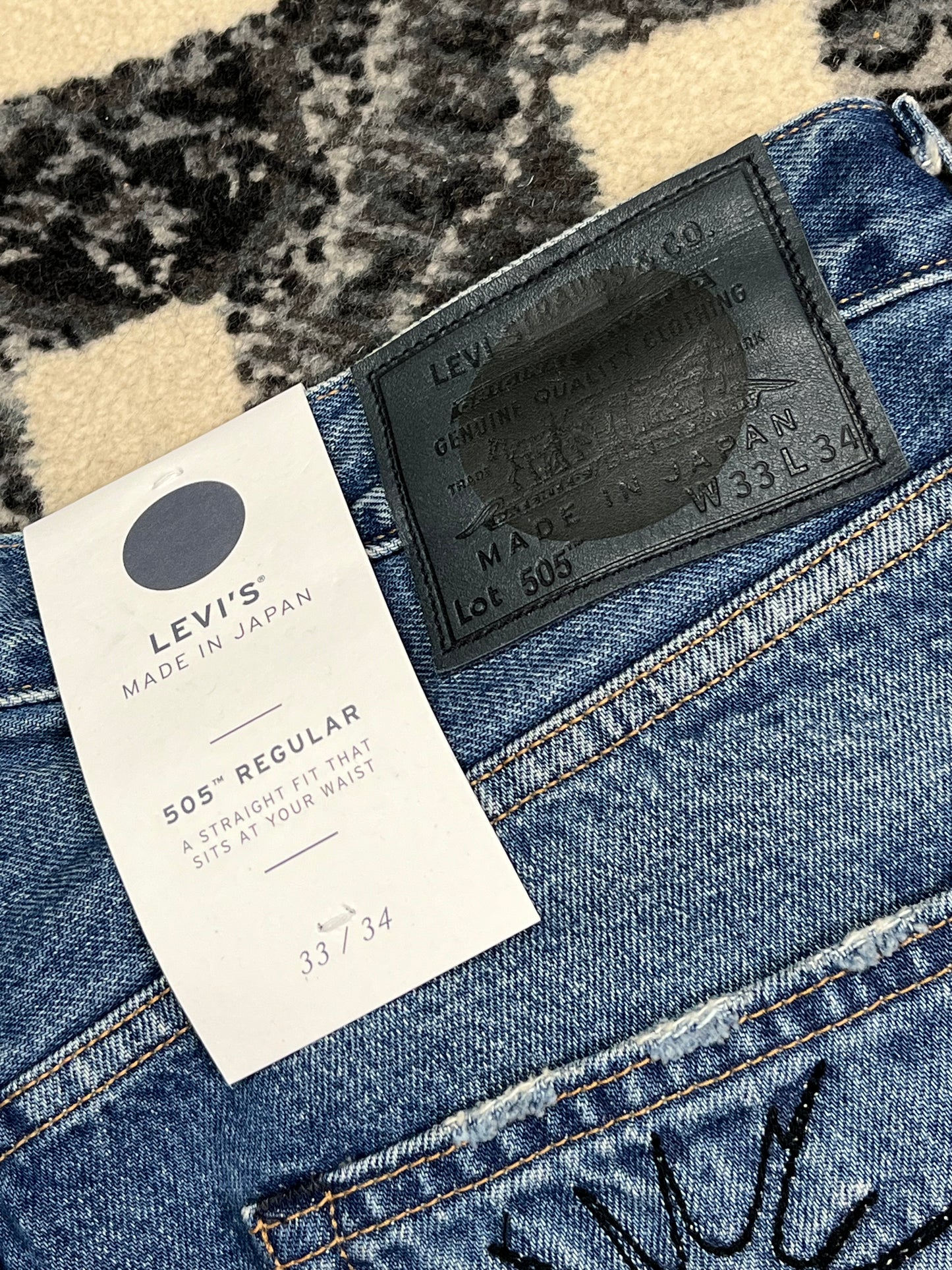 Levi 501 Selvedge Denim Jeans Made In Japan 33w 34L