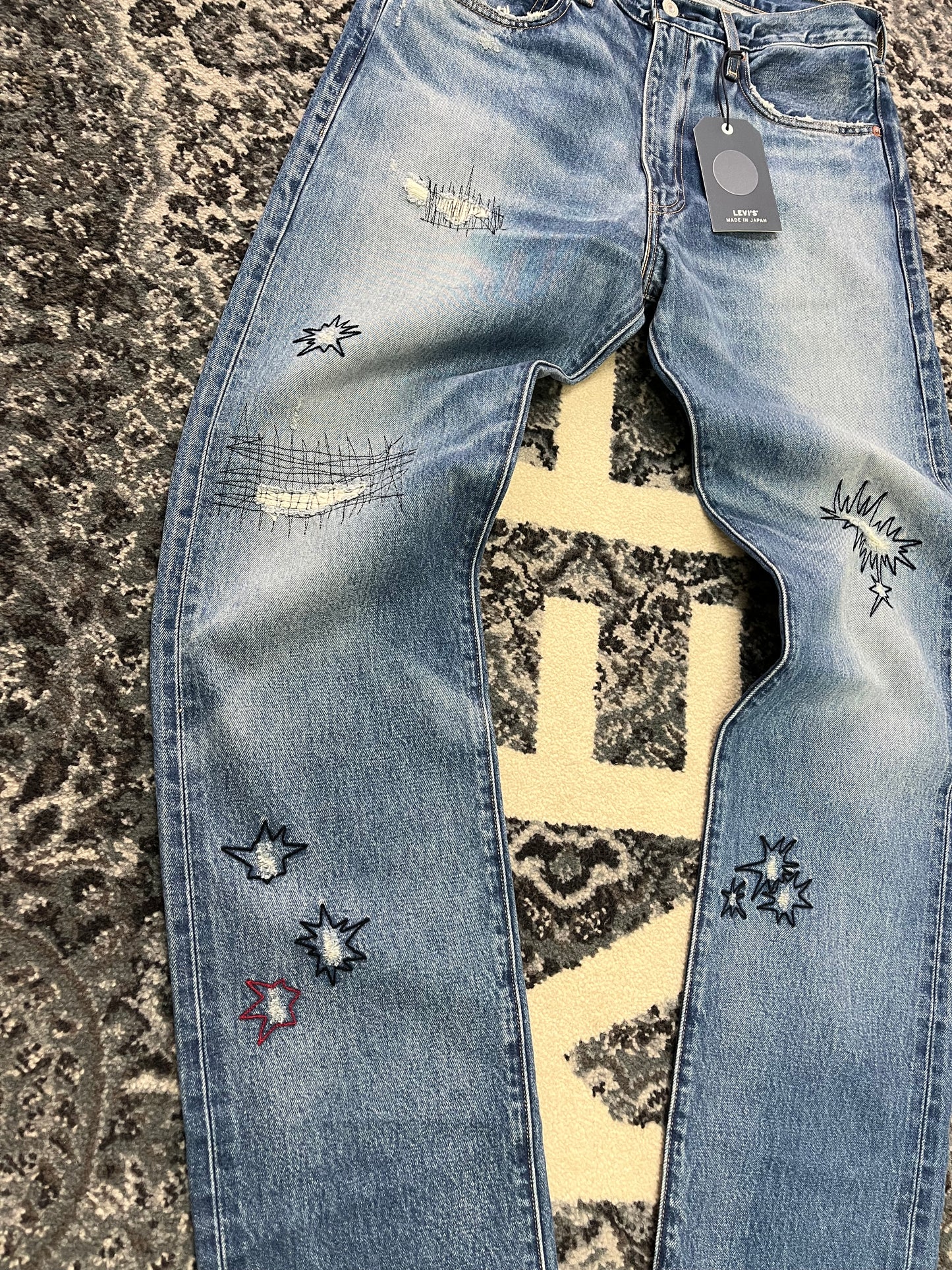 Levi 501 Selvedge Denim Jeans Made In Japan 33w 34L